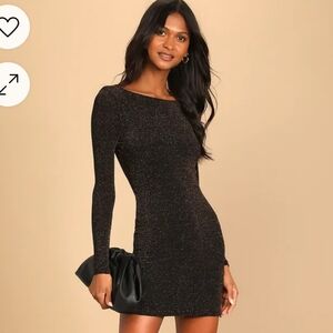Gift of Love Long Sleeve Little Black Dress